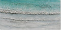 Art Hand-Painted Blue and White Ocean Landscape Oil Painting Modern Abstract Canvas Art Home Wall Decoration 24x48 inches