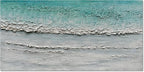 Art Hand-Painted Blue and White Ocean Landscape Oil Painting Modern Abstract Canvas Art Home Wall Decoration 24x48 inches