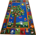 KIDCARPET.COM Forest Fun Rectangle Classroom Rug | Bordered Area Rug for Preschool Daycare Learning, 4' x 6'