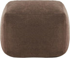 SAFAVIEH Couture Collection Samuels Dark Brown Boucle Pouf Ottoman Foot Rest (Fully Assembled)