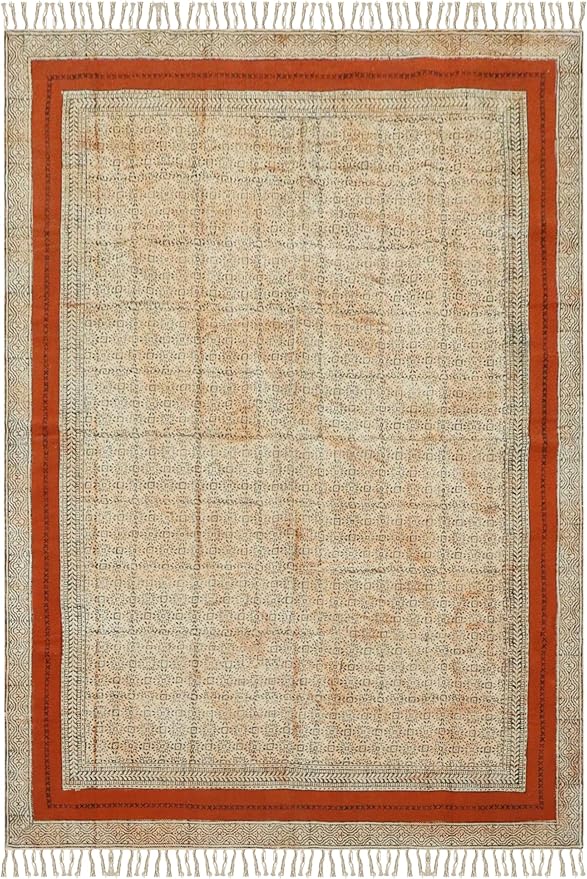 Area Rug 10x14 Kilim Rug Bronze & Black Cotton Dhurrie Oriental Thick 0.19 inches Stone Easy Washable Rug Hand Wash Cotton Carpet Flatweave Rug Indoor Outdoor Rugs for Living Room, Bedroom