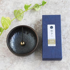 Asayu Japan Low Smoke Incense Gift Set with Incense Holder and Brass Stand, Sandalwood Incense Sticks with Zen Holder