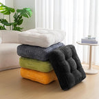 6" Washable Floor Pillow Cushion for Adults, Meditation Cushion Pillow, Large Square Floor Sitting, Removable Tufted Corduroy Cover, for Tatami Living Room or Yoga, 22x22 Inch, Machine Washable