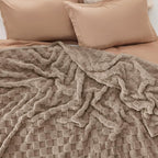 Bedsure GentleSoft Blankets Queen Size for Bed - Super Soft Cozy Blanket for Women Men Girls, Large Fuzzy Fleece Throw for Bedroom Decor, Light Brown, 90x90 Inches