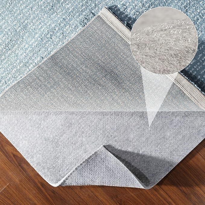 Resare Non Slip Rug Pad Gripper Extra Thick Dual Surface Felt Under Rug for Area Rugs and Hardwood Floors,Super Cushioned Non Skid Carpet Padding - 10x14 Feet 1/4" Double-Sided Non Slip