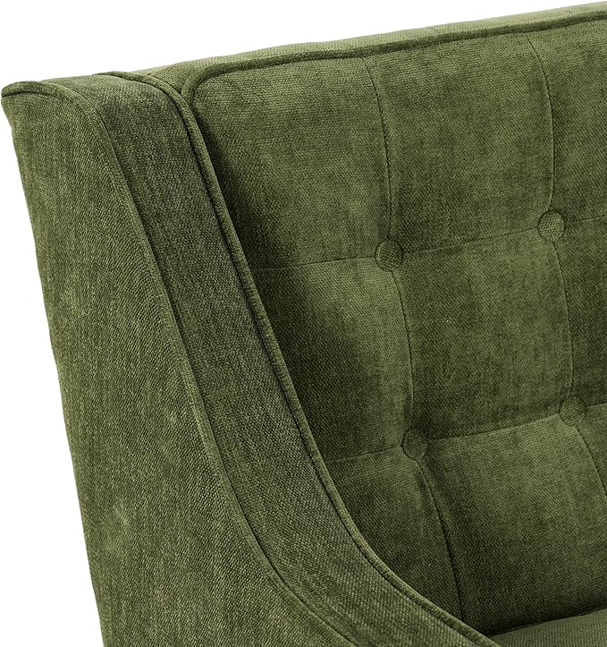 Poly & BARK Gus Lounge Chair in Distressed Green Velvet
