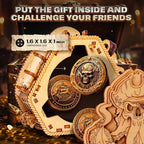 ESC WELT Blackbeard's Compass 3D Escape Room Puzzle Box - Brainteaser Money Box - Wooden Puzzle Game
