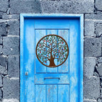 ESTART 11 Inches Tree of Life Wall Art Metal Tree Life Wall Decor Family Tree Wall Plaque Wall Hanging Sculptures for Balcony Porch Bedroom Living Room Kitchen Garden Office Indoor Outdoorr (Colorful)