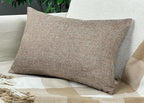 Aiking Home Woven Fine Faux Linen Throw Pillow Cover, Size 12"x18", Wheat