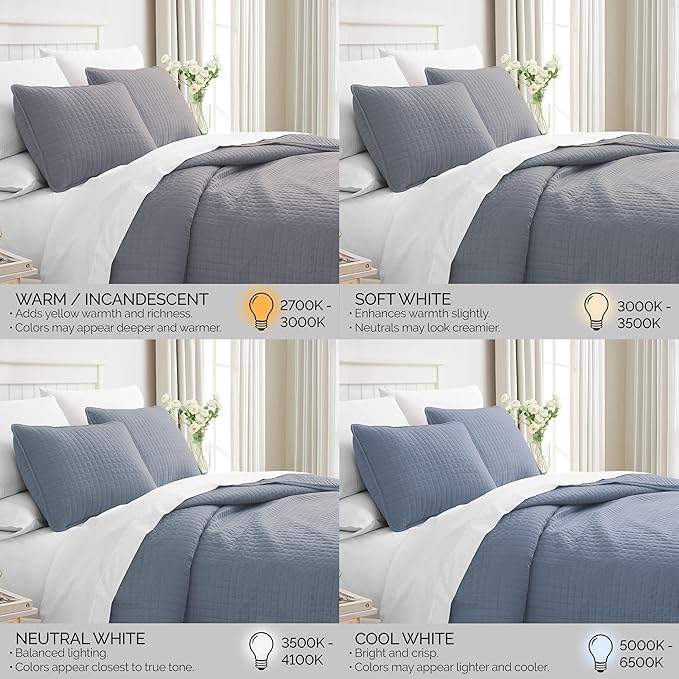 Southshore Fine Living, Inc. Twin Quilt Set, Quilted Blue Bedspread Twin/XL Quilt with Matching Pillow Sham, Soft Microfiber, Lightweight Coverlet Set, Easy Care, Machine Washable, Slate Blue