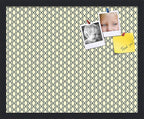 PinPix 21x17 Inch Cork Bulletin Board. This Decorative Framed Pin Board Comes with Yellow and Blue Waves Design and a Satin Black Frame. Ideal for Home Office Decor or Message Board (PinPix-321)