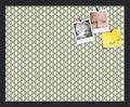 PinPix 21x17 Inch Cork Bulletin Board. This Decorative Framed Pin Board Comes with Yellow and Blue Waves Design and a Satin Black Frame. Ideal for Home Office Decor or Message Board (PinPix-321)