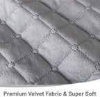 Reclining Sectional Couch Covers 100% Waterproof Velvet L Shape Recliner Couch Covers for Sofa Washable Anti Slip Recliner Slipcovers with Pockets (5 Seat Sofa with 2 Console, Silver Gray)
