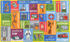 Looney Tunes Educational Kids Rug – ABC Alphabet, Professions & Jobs Matching Game Learning Mat- Interactive Classroom, Playroom & Bedroom Carpet 8x10