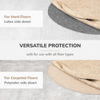 Anji Mountain 8' x 8' Round Non Slip Rug Pad Gripper for Area Rugs-Rug Gripper Pad Keeps Rugs Safe in Place Cushioning Under Rug Floor Protector for Hardwood & Tile Floors-Anti Skid Under Carpet Mat