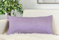 Aiking Home Woven Fine Faux Linen Throw Pillow Cover, Size 12"x24", Lavender