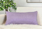 Aiking Home Woven Fine Faux Linen Throw Pillow Cover, Size 14"x26", Lavender