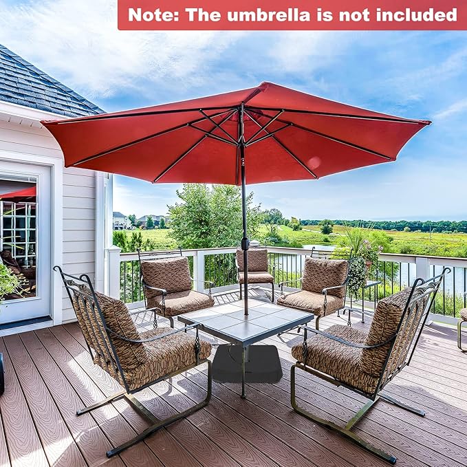 Giantex 200lbs Filled Umbrella Base with 2 Sandbags, Adjustable Knobs, All-Weather Cover, Fit for Poles up to 1.9", Large Outdoor Umbrella Stand Holder for Market Poolside Patio Table Umbrella