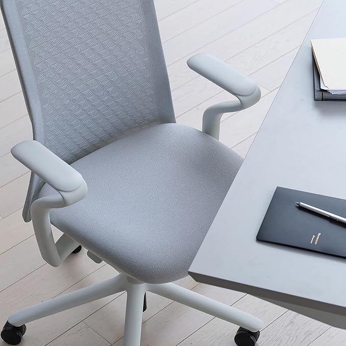 Branch Verve Chair - High Performance Executive Office Chair with Contoured Back and Adjustable Lumbar Support - High Density Foam Cushion and 3D Knit Back - Fits 5' to 6', Up to 275 lbs, Mist