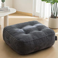 8" Washable Floor Pillow Cushion for Adults, Meditation Cushion Pillow, Large Square Floor Sitting, Removable Tufted Corduroy Cover, for Tatami Living Room or Yoga, 22x22 Inch, Machine Washable