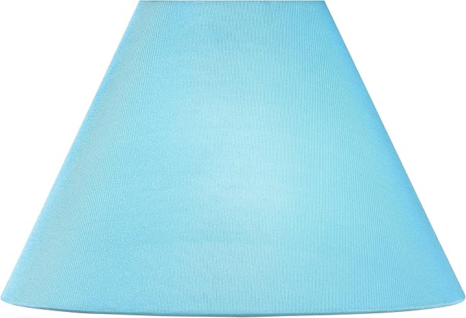 Aspen Creative 56032, Hardback Empire Transitional UNO Lamp Shade, Sky Blue, 4" Top x 10" Bottom x 7" Slant, Slip UNO 33mm