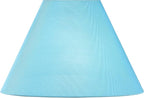 Aspen Creative 56032, Hardback Empire Transitional UNO Lamp Shade, Sky Blue, 4" Top x 10" Bottom x 7" Slant, Slip UNO 33mm