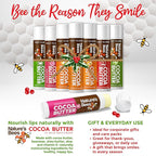 Nature's Bees Cocoa Butter Lip Balm, Original, Shea Butter, Olive Oil and Mango, Bulk Lip Care Pack for Dry Lips, Made with Coconut Oil, Beeswax, Vitamin E, Aloe, 0.15 oz 4 Flavors, 96 Pack