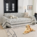 HAOMAIJIA Non Slip Couch Cover Sofa Covers for 2 Cushion Couch Washable sectional Couch Covers for Dogs pet Furniture Protector Couch Cover Blanket for Living Room (MR-Black, 71"x102")