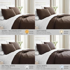 Southshore Fine Living, Inc. Full/Queen Quilt Bedding Set, Comfy Microfiber Coverlet, Queen Size Bedspread, Stain and Pet Hair Resistant Bedding, Full Size Quilt Set w/2 Shams, Chocolate Brown