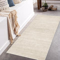 Art&Tuft Non-Slip Runner Rug - 3x5 Runner Rug Washable Low-Pile Rugs Runners, Soft Distressed Carpet Runner for Bedroom Bathroom Kitchen Laundry Living Room, Beige