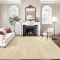 Art&Tuft Washable Rugs 9x12, Low Pile Area Rugs 9x12 Living Room - Non Slip and Stain Resistant Soft Thin Rug for Bedroom, Dining Room, Kitchen, Office, Brown