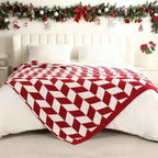 Snuggle Sac Christmas Red Blankets for Bed, Super Soft Warm Christmas Blankets Oversized Cozy Knit Fuzzy Blanket for Living Room, Red,60x80 inches