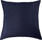 Aiking Home Woven Fine Faux Linen Throw Pillow Cover, Size 18"x18", Navy