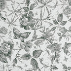 Drawers Liner Contact Paper for Dresser Peel and Stick Wallpaper Sketched Design 15.7x787.4in Self Adhesive Removable Green Maroon Rose Floral Butterfly Vintage Cabinet Shelf Renter Friendly