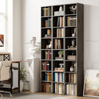 IRONCK Tall Narrow Bookshelf 8 Tiers, Compact Corner Bookcase, Easy to Match for Living Room, Office, Study, Bedroom
