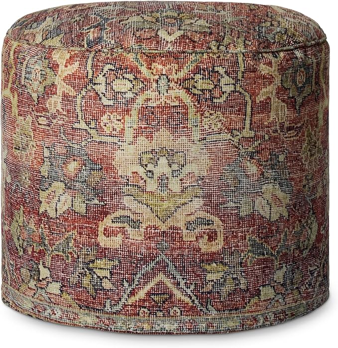 Loloi II Collection LPFLAY2 Spice 18" W x 18" D x 20" H Pouf