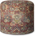 Loloi II Collection LPFLAY2 Spice 18" W x 18" D x 20" H Pouf