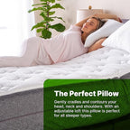 GhostBed Shredded Memory Foam Pillow with Adjustable Gel and Cooling Breathable Cover - King Size Shredded Pillows CertiPUR-US Certified 2-Pack