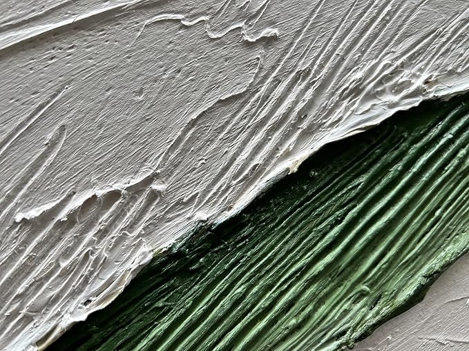 Art Hand-Painted Green Texture Oil Painting Modern Abstract Canvas Art Home Wall Decoration 24x48 inches