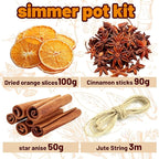 80 Pcs Simmering Potpourri, 8.5 oz Stovetop Simmer Pot Kit - Dried Orange Slices, Cinnamon, Star Anise, Christmas Deco, House Warming, Gift Basket, DIY, Thanksgiving