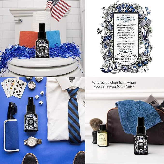 Poo-Pourri Set - Includes Original Citrus, Fresh Sea Salt, Fresh Air, Ship Happens, and Royal Flush 1.4 Ounce Bottles