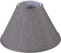 Aspen Creative 56027A, Hardback Empire Transitional UNO Lamp Shade, Dark Grey Burlap Textured Fabric, 4" Top x 10" Bottom x 7" Slant Height, Slip UNO 33mm