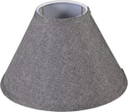 Aspen Creative 56027A, Hardback Empire Transitional UNO Lamp Shade, Dark Grey Burlap Textured Fabric, 4" Top x 10" Bottom x 7" Slant Height, Slip UNO 33mm