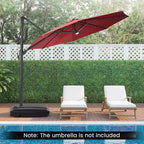Giantex Fillable Cantilever Umbrella Base with Wheels, 225 lbs Sand & Water Capacity, HDPE Offset Umbrella Stand with T-Shape Cross Base, Fits Poles up to 2.6'', for Patio Pool Deck
