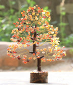 Carnelian Chakra Tree of Life - Crystal for Positive Energy, Handmade Gemstone Feng Shui Decor, Good Luck Money Tree Bonsai - Orange Healing Crystals for Sacral Chakra, Prosperity Gift