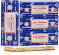 Satya Nag Champa Incense Sticks Bangalore- 250gm x 4 Pack (1000gm) Bundle Natural Hand Rolled Non-Toxic Nagchampa BNG Insense Set with Raajsee Insence Stick Holder for Meditation, Yoga & Joss Sticks