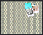 PinPix 30x24 Inch Cork Bulletin Board. This Decorative Framed Pin Board Comes with Yellow and Blue Waves Design and a Satin Black Frame. Ideal for Home Office Decor or Message Board (PinPix-321)
