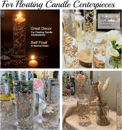 12pcs Pearl String, for Wedding Centerpiece, Vase Filler and Decor for Floating Candles