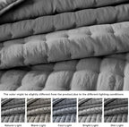 WDCOZY Dark Grey Queen Size Quilt Bedding Sets with Pillow Shams, Deep Lightweight Bedspread Coverlet, Quilted Blanket Thin Comforter Bed Cover, All Season Summer Spring, 3 Pieces, 90x90 inches