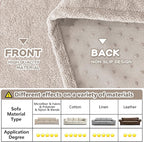 MYSKY HOME Couch Covers for Sectional Sofa Love Seat Couch Covers Couch Cover for Dogs Washable Couch Cover Blanket, Non Slip Sofa Slipcovers, Super Soft Sofa Towel for Kid, Pet, 71" x 118", Oat